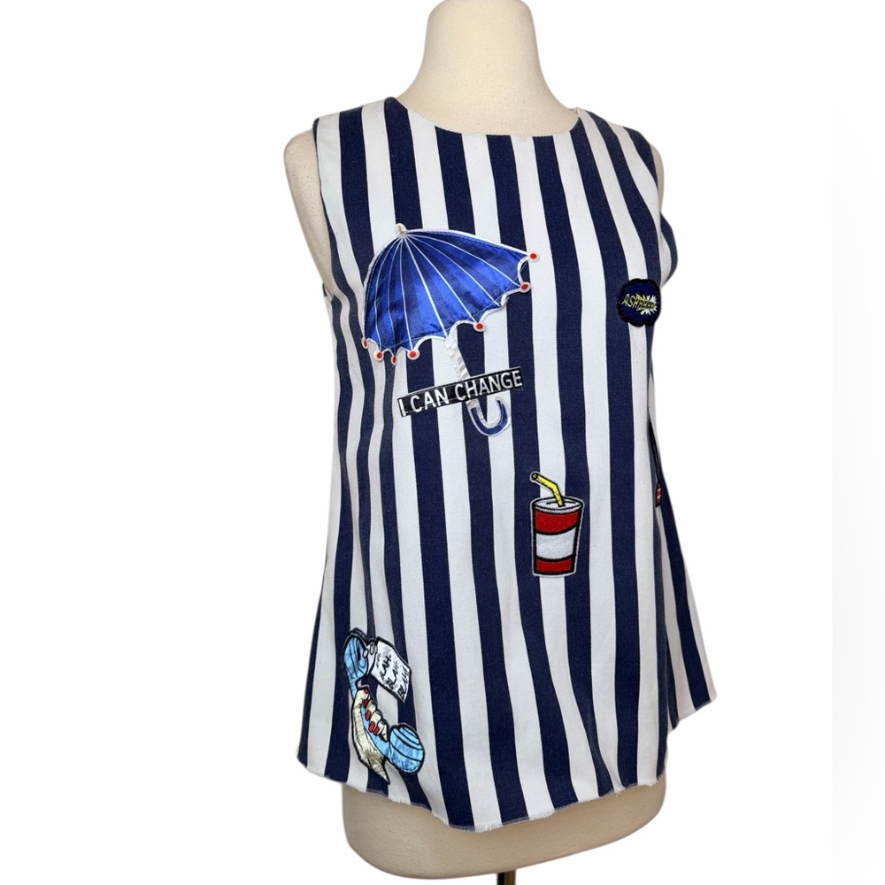 VINTAGE RARE RETRO PATCHWORK TOP. - Picture 8 of 11